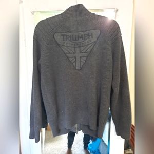 Triumph motorcycles sweater by lucky brand EUC